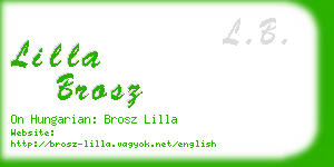 lilla brosz business card